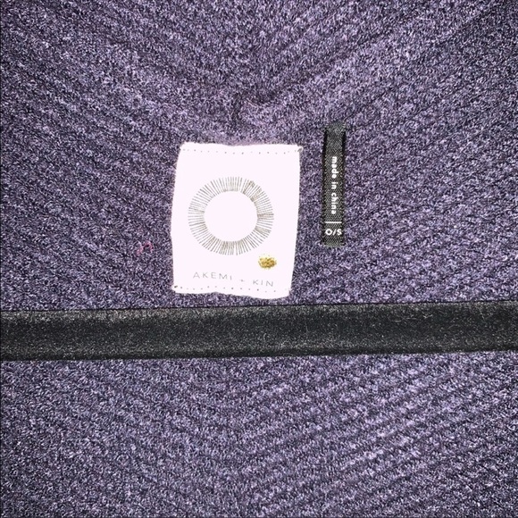 Anthropologie Akemi+Kin Dolman Sleeve Navy Ribbed Open Draped Cardigan M - Picture 5 of 7